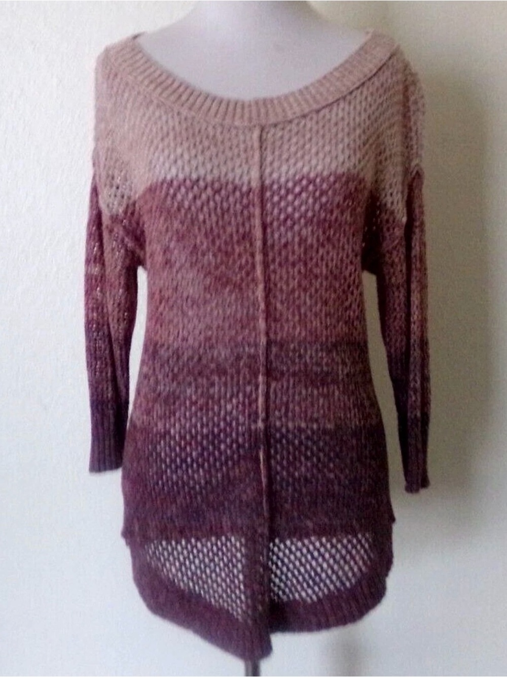 Open-Knit Ombre Sweater